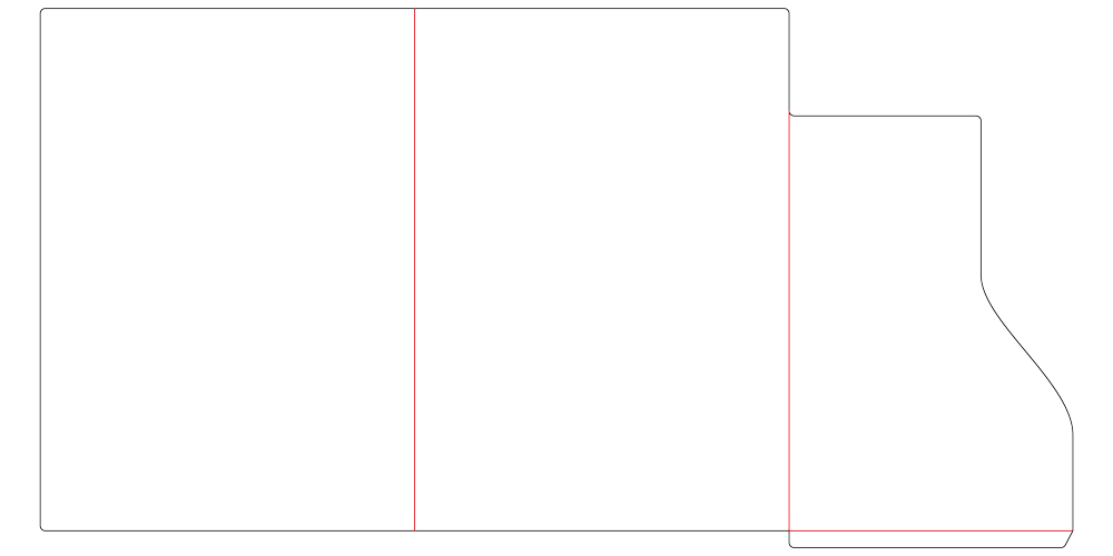 فولدر تک جیب با برش دیجیتال الگوی 1
