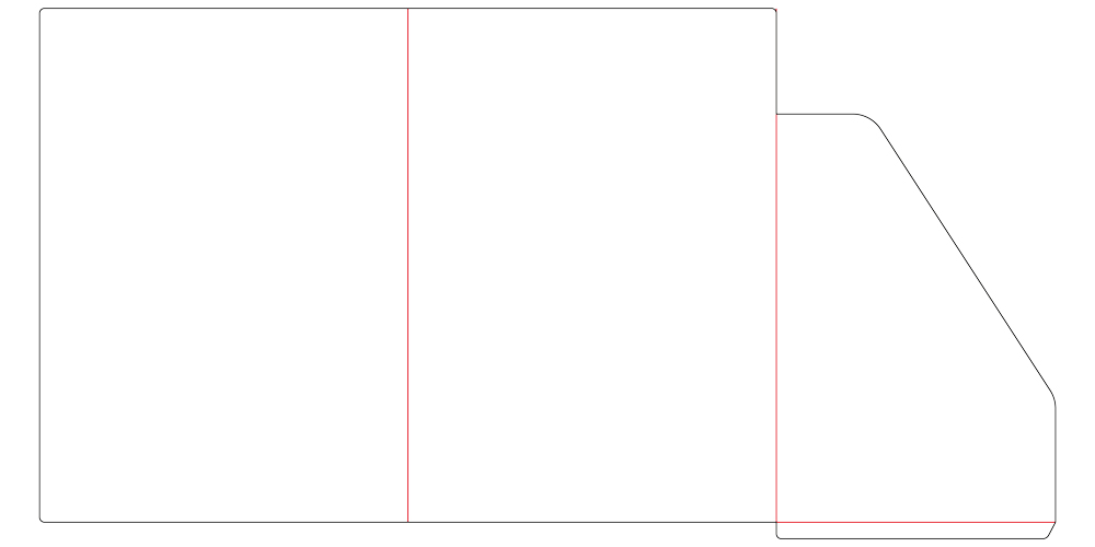 فولدر تک جیب با برش دیجیتال الگوی 2