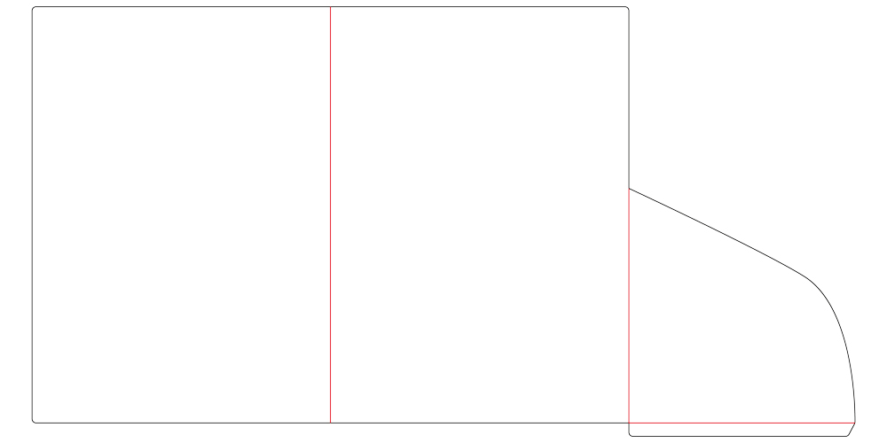 فولدر تک جیب با برش دیجیتال الگوی 4