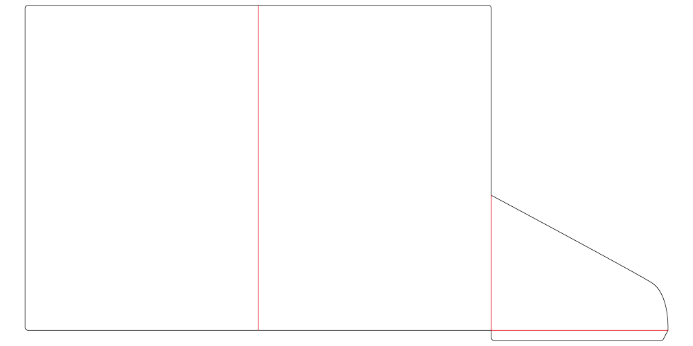 فولدر تک جیب با برش دیجیتال الگوی 5