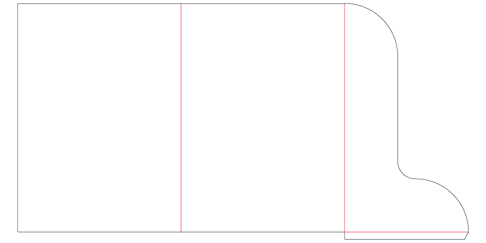 فولدر تک جیب با برش دیجیتال الگوی 6