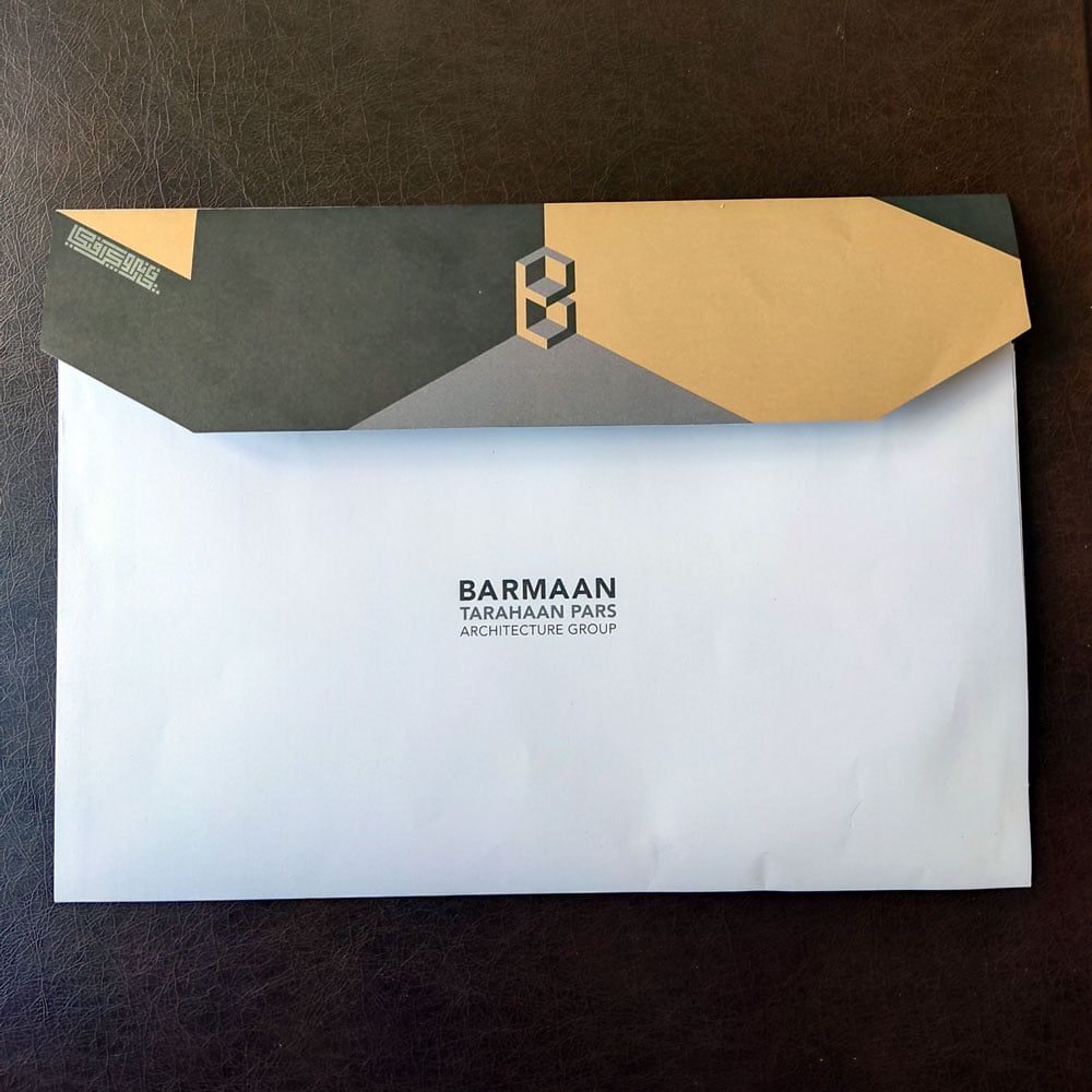 پاکت آ4 درب روی طول برش دیجیتال