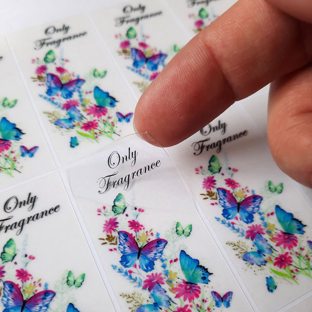 لیبل PVC شیشه ای ضد آب